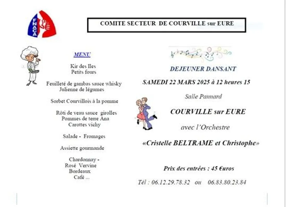 COURVILLE-SUR-EURE - Déjeuner dansant de la FNACA