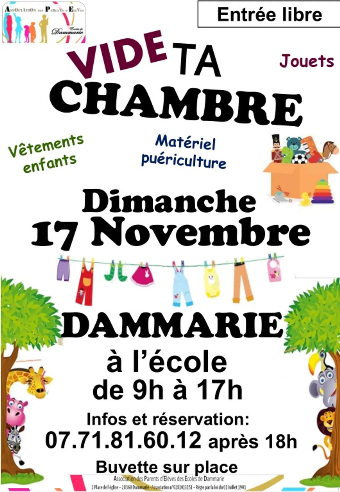DAMMARIE - Vide ta chambre de l'APE