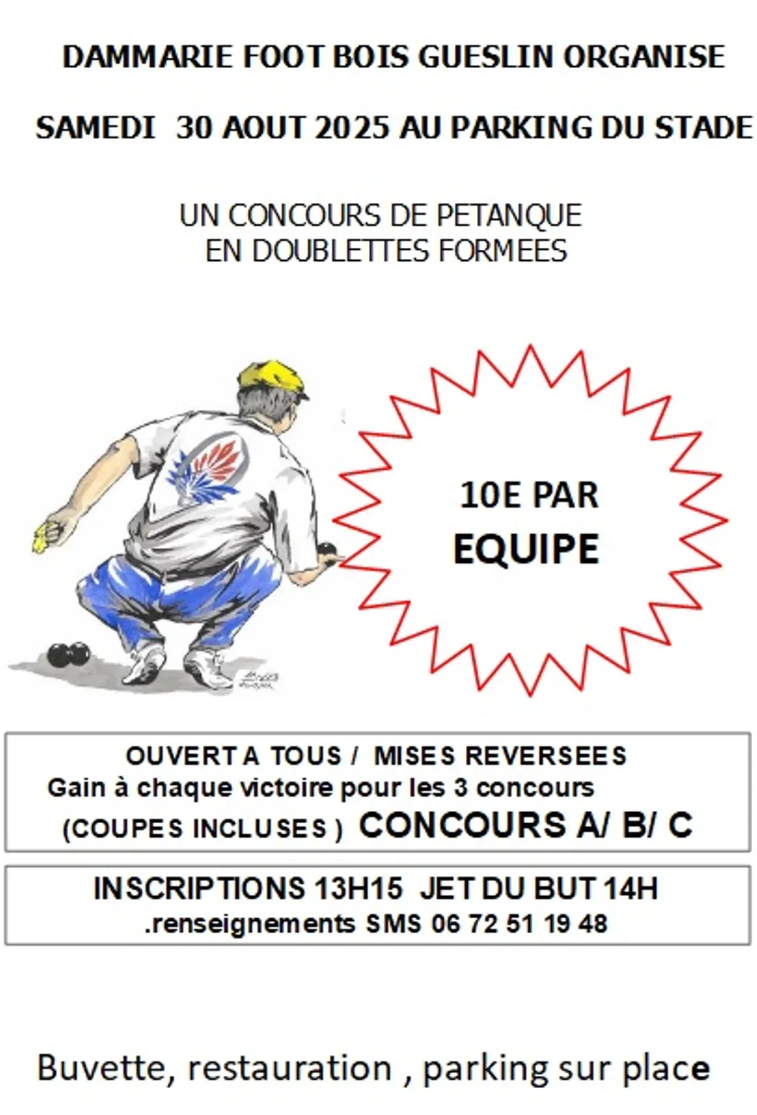 DAMMARIE - Concours de pétanque