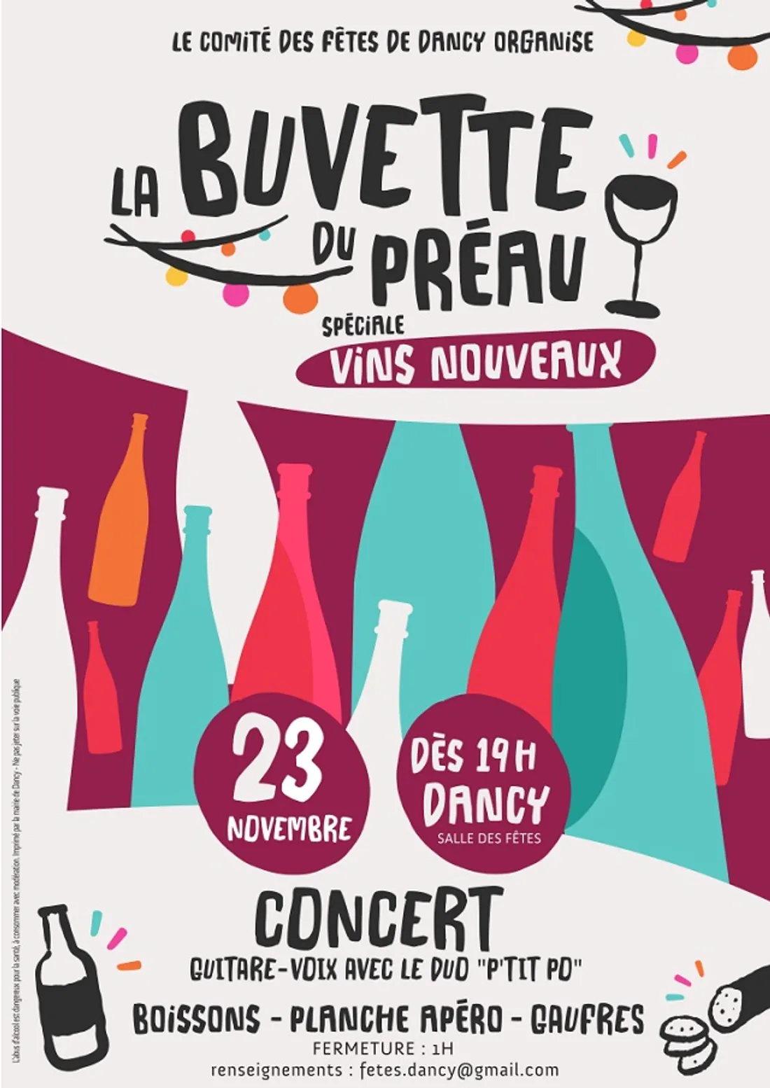 DANCY - La buvette du Préau spéciale vins nouveaux