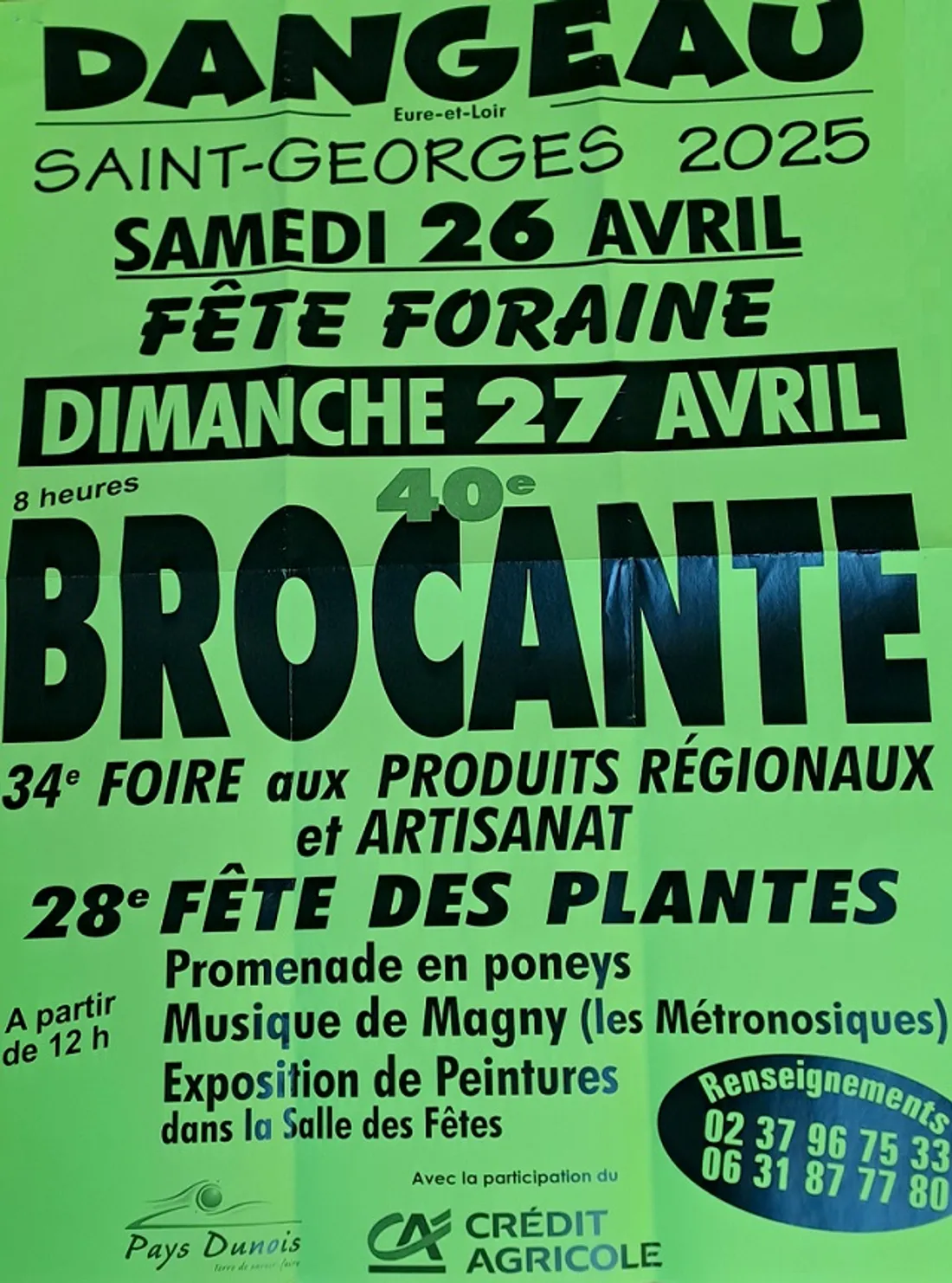 DANGEAU - Fête de la Saint Georges : Brocante, produits régionaux, fête des plantes