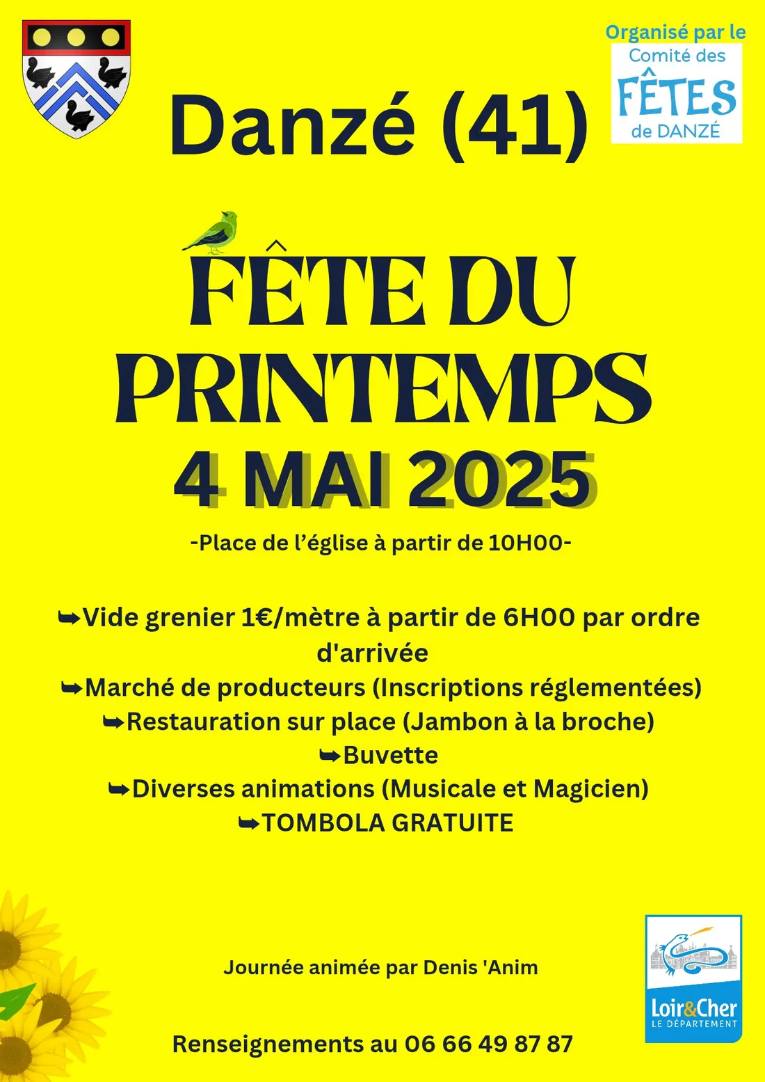 DANZÉ (41) - Vide-greniers, marché de producteurs du comité des fêtes