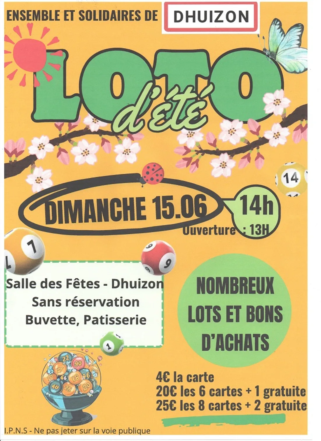DHUIZON (41) - Loto d'été d'Ensemble et Solidaires