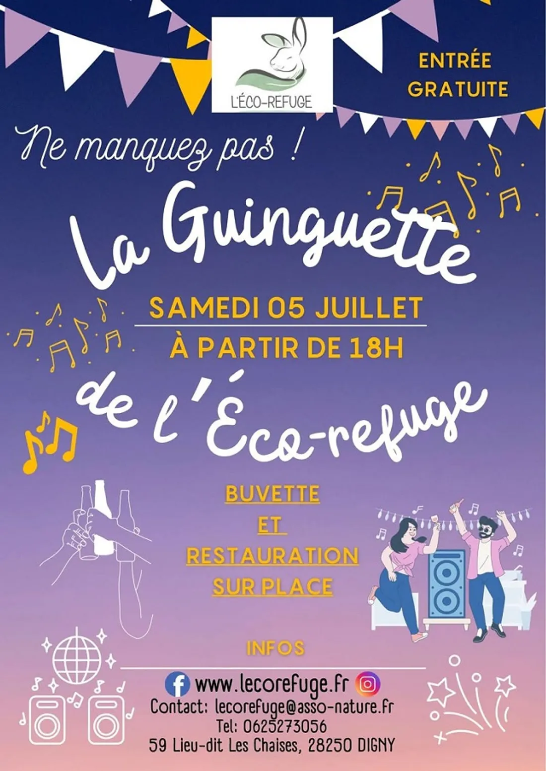 DIGNY - Soirée guinguette de l'Eco-refuge