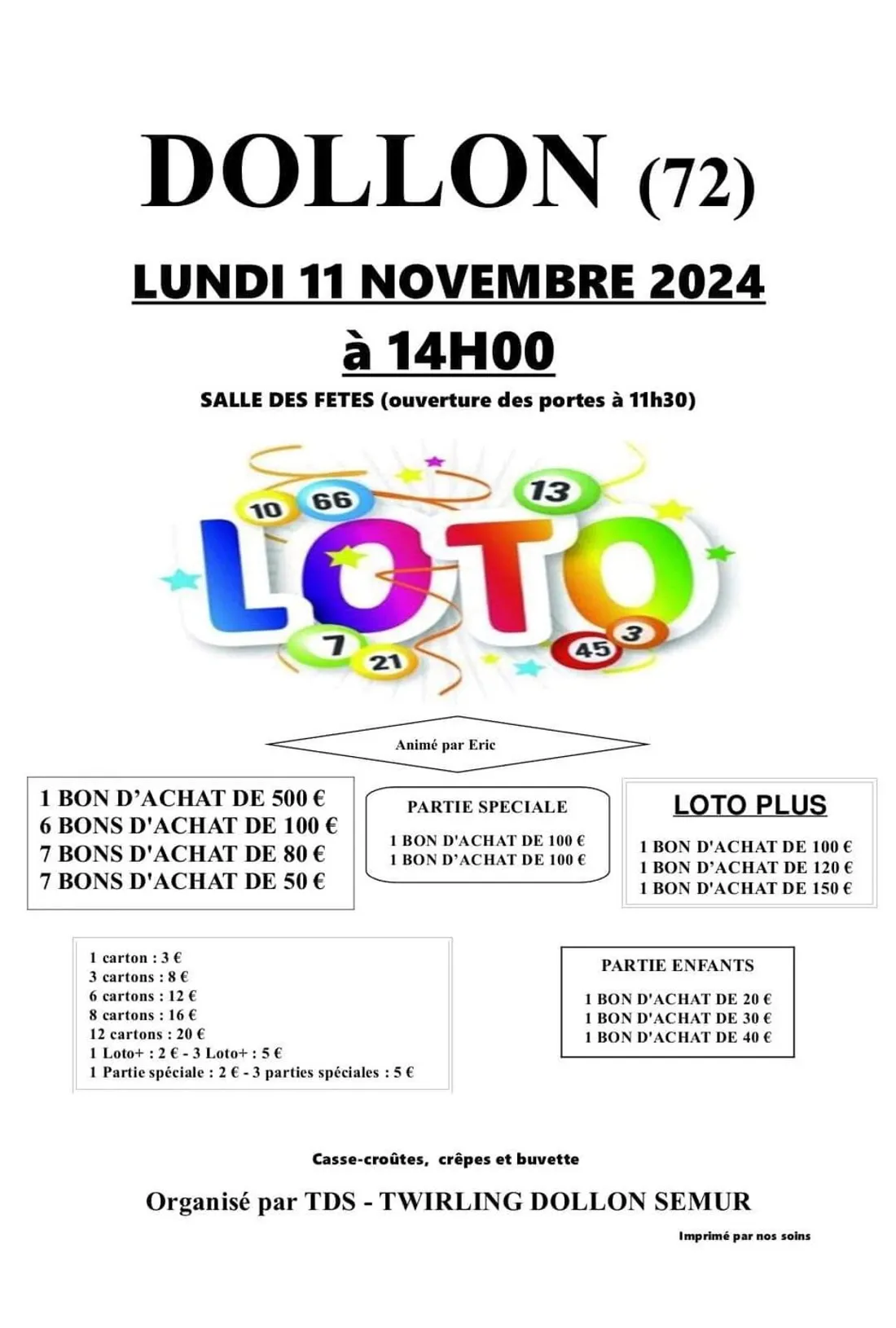DOLLON (72) - Loto du Twirling