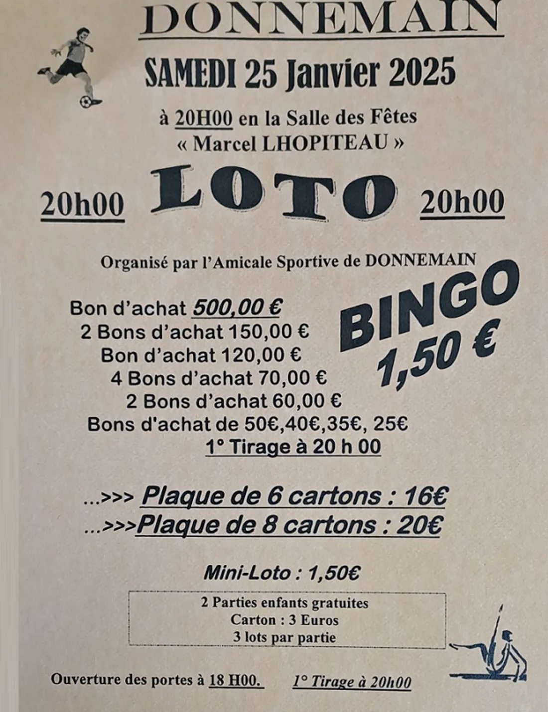 DONNEMAIN - Loto de l'Amicale Sportive
