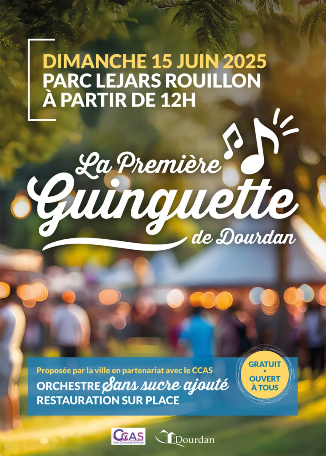 DOURDAN (91) - Guinguette avec l'orchestre Sans Sucre Ajouté