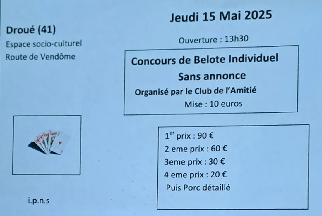 DROUÉ (41) - Concours de belote