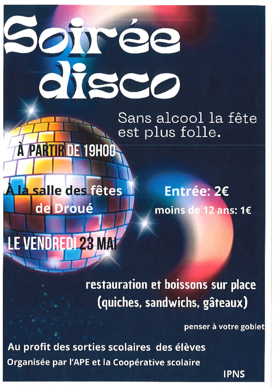 DROUÉ (41) - Soirée disco de l'APE