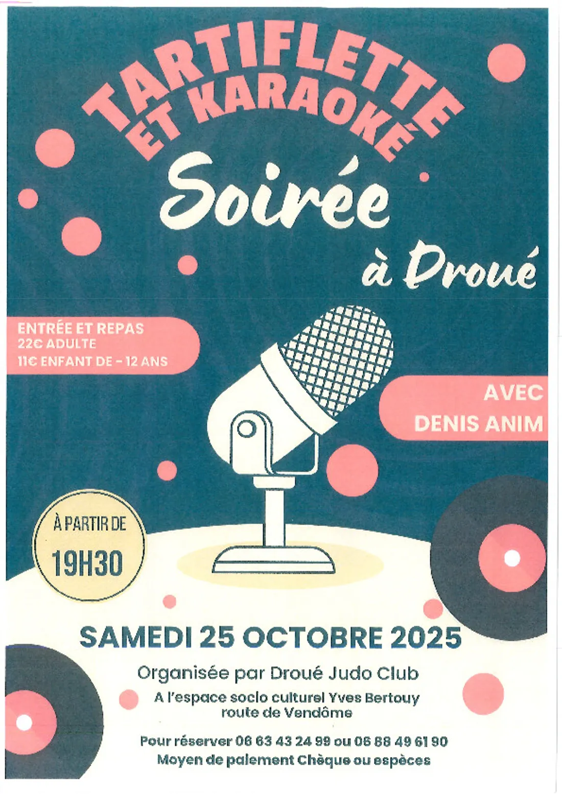 DROUÉ (41) - Soirée tartiflette et karaoké du Judo Club