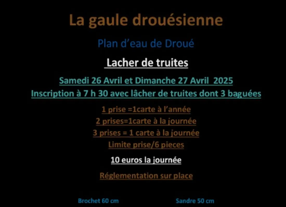 DROUÉ (41) - Lâcher de truites