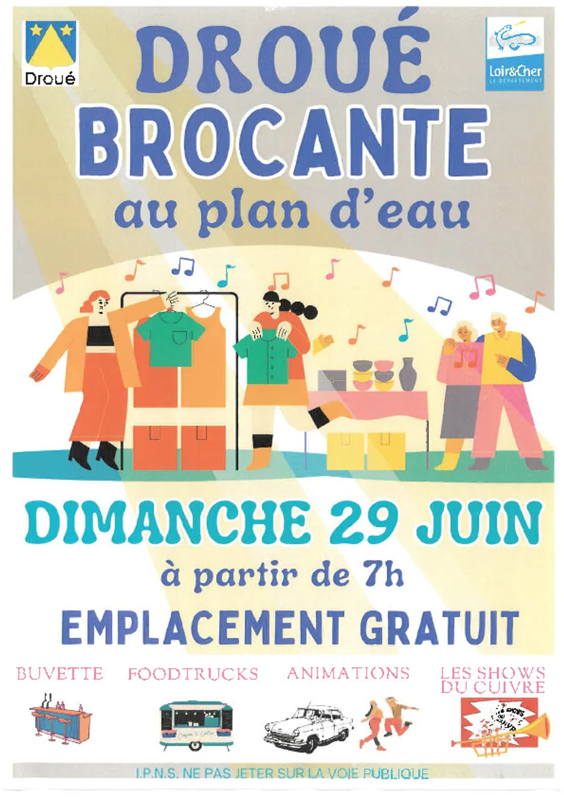 DROUÉ (41) - Brocante au plan d'eau