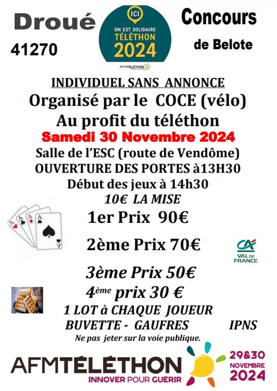 DROUÉ (41) – Concours de belote