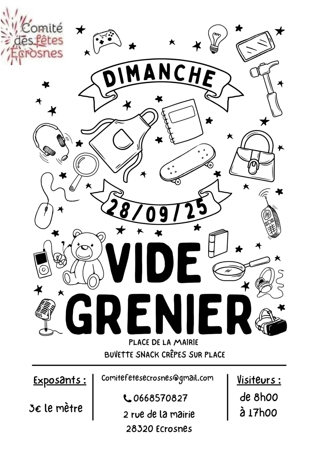 ÉCROSNES - Vide-greniers du comité des fêtes