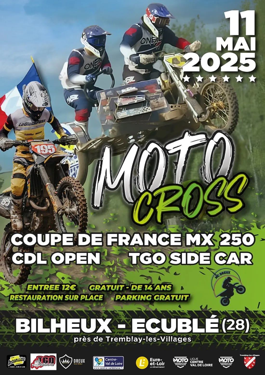 TREMBLAY-LES-VILLAGES - Moto cross à Écublé