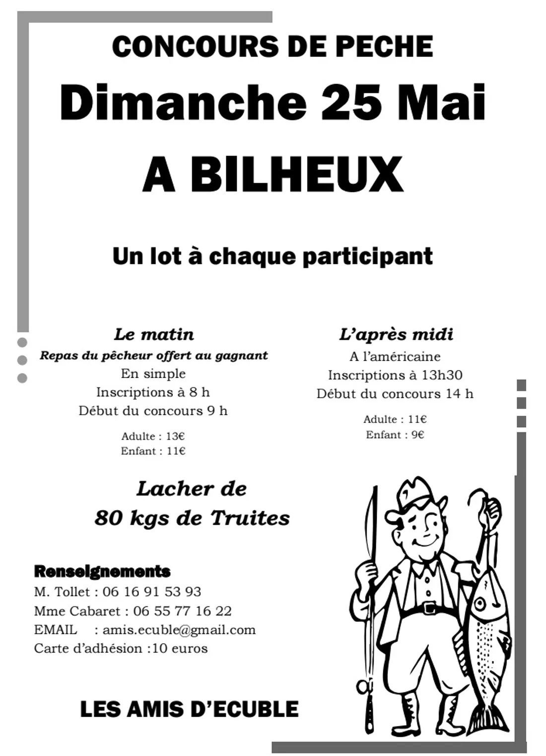 TREMBLAY-LES-VILLAGES - Concours de pêche à Bilheux