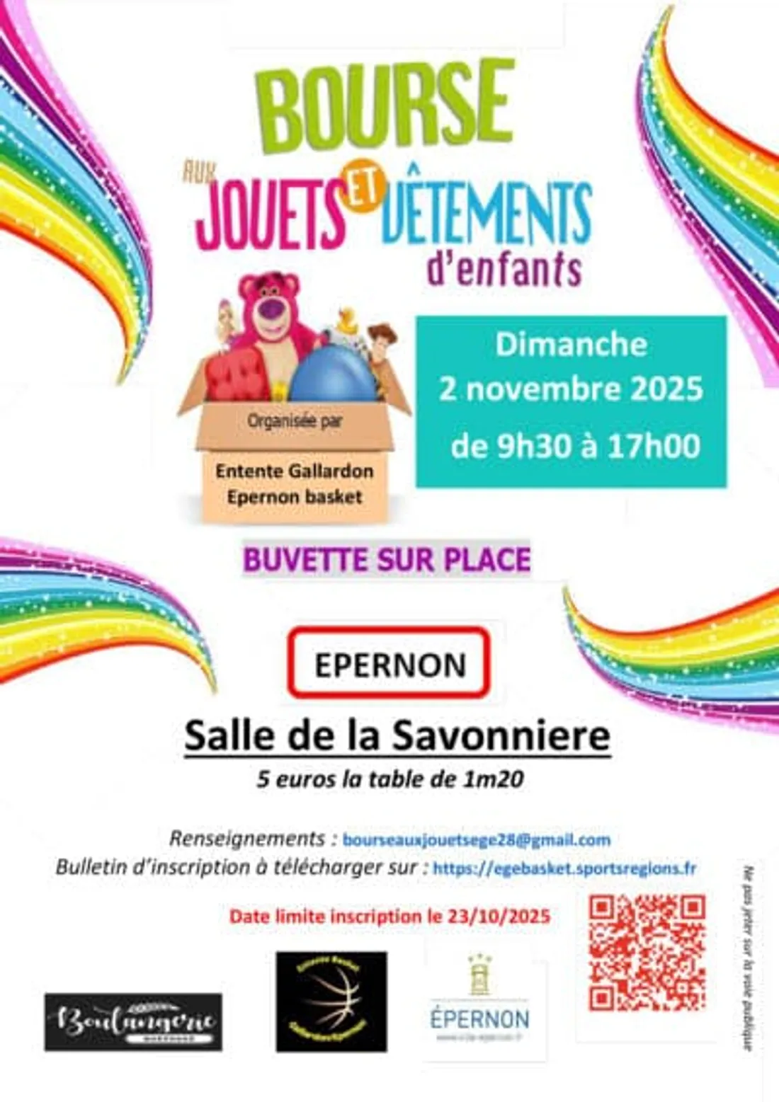 ÉPERNON - Bourse aux jouets et vêtements d'enfants