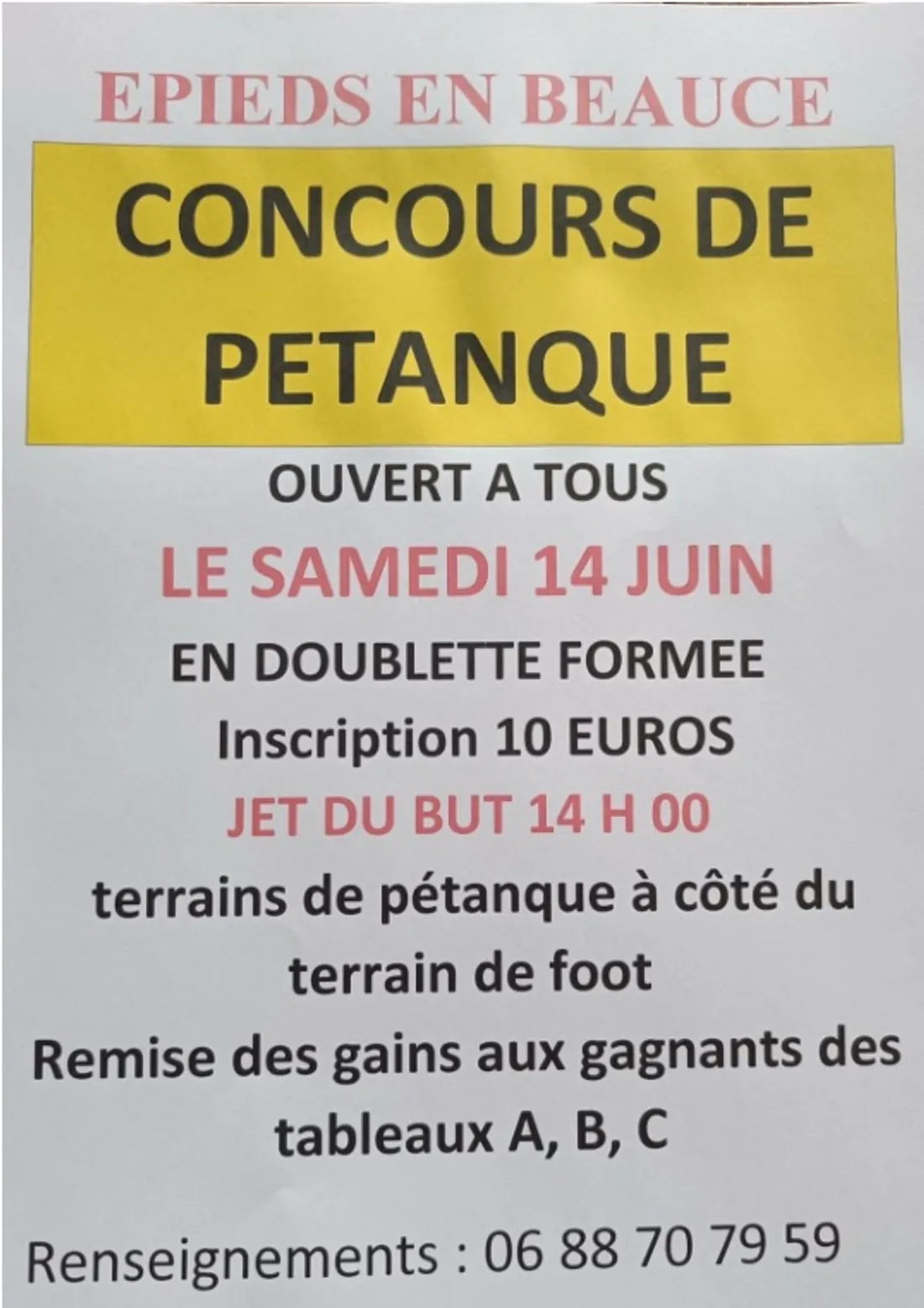 ÉPIEDS-EN-BEAUCE (45) - Concours de pétanque
