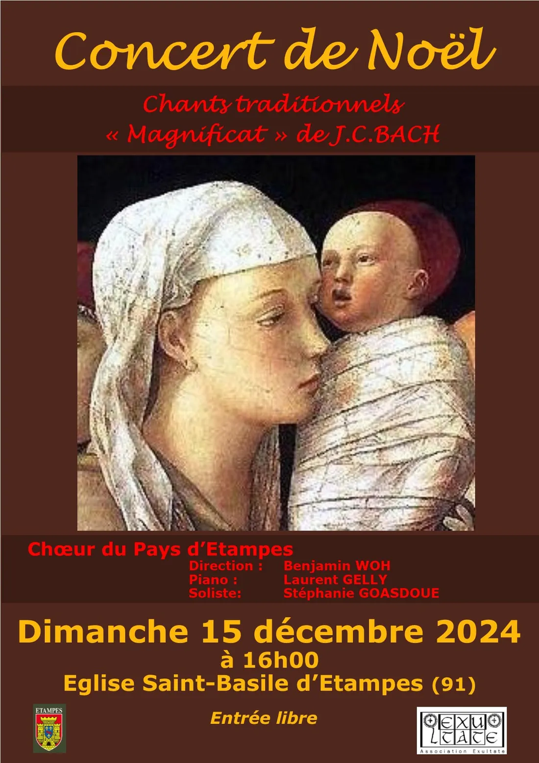 ÉTAMPES (91) - Concert de Noël par le Chœur du Pays d'Étampes