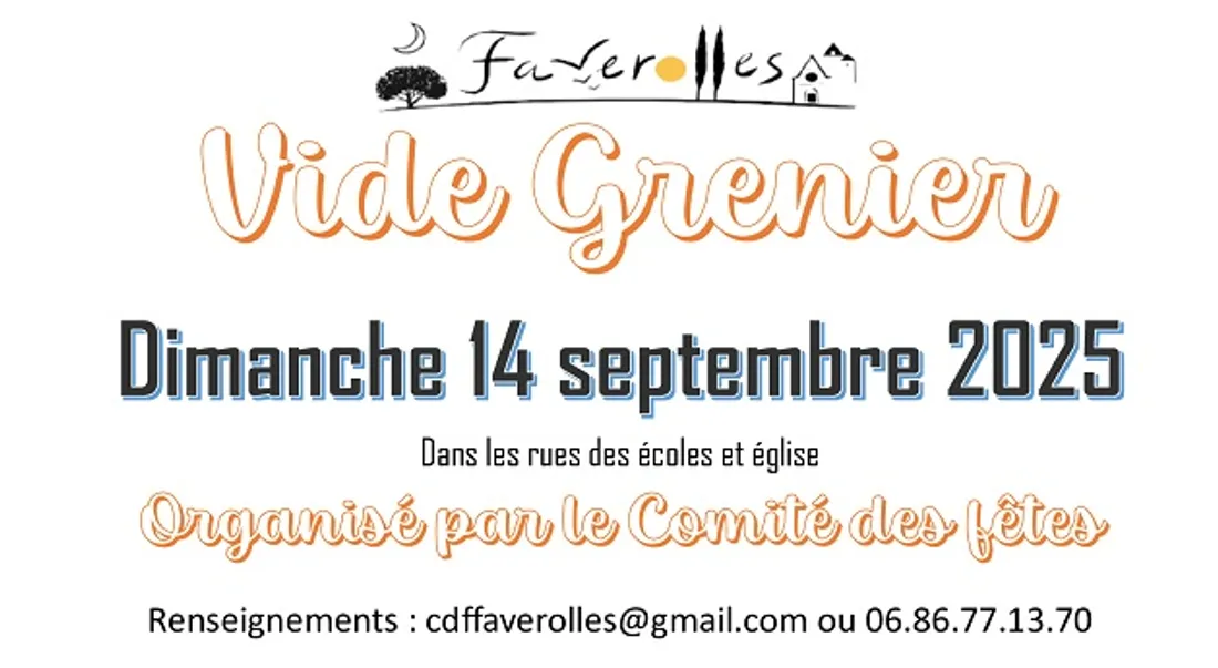 FAVEROLLES - Vide-greniers du comité des fêtes