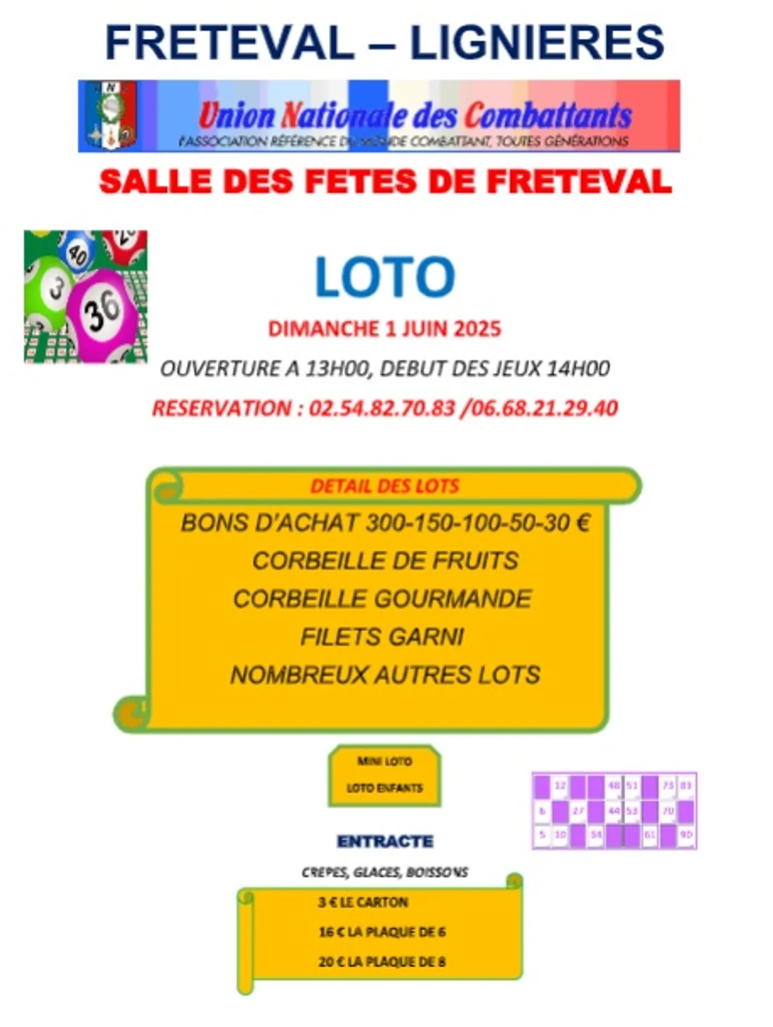FRÉTEVAL (41) - Loto de l'UNC