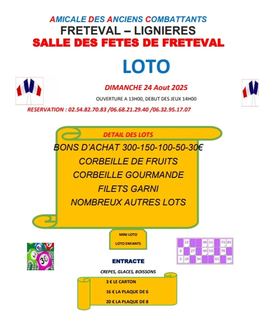 FRÉTEVAL (41) - Loto des Anciens Combattants
