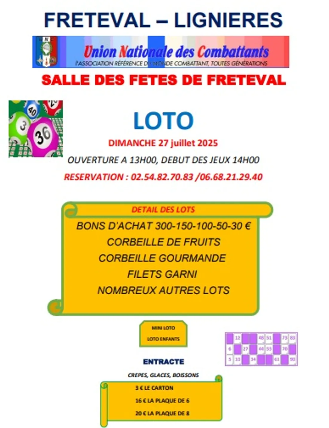 FRÉTEVAL (41) - Loto de UNC