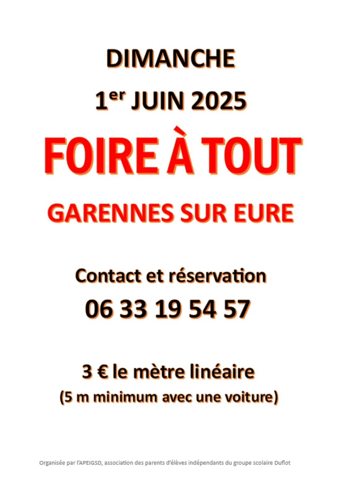 GARENNES-SUR-EURE (27) – Foire à tout