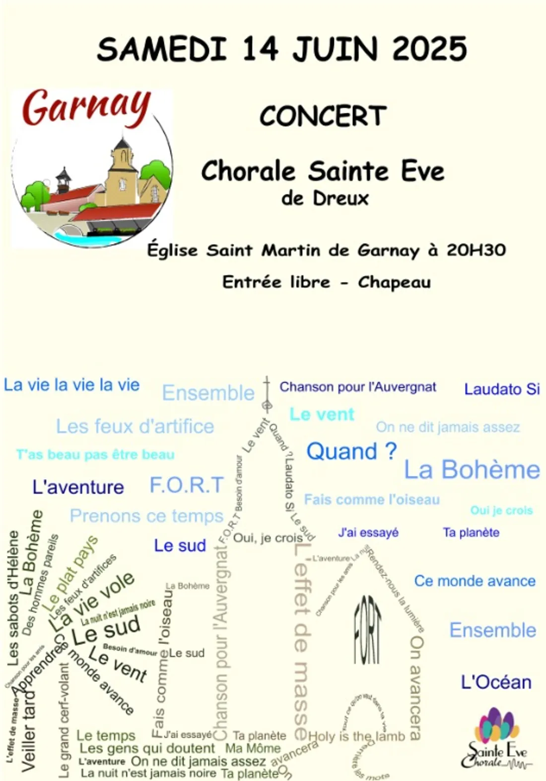 GARNAY - Concert de la chorale Sainte Eve