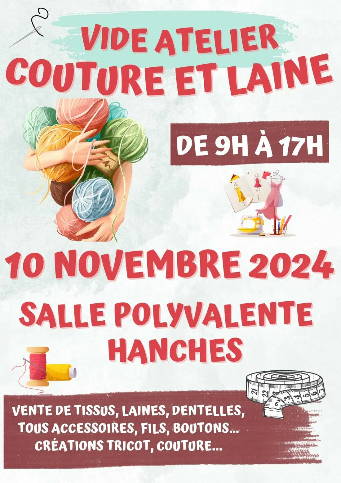 HANCHES - Vide atelier couture et laine
