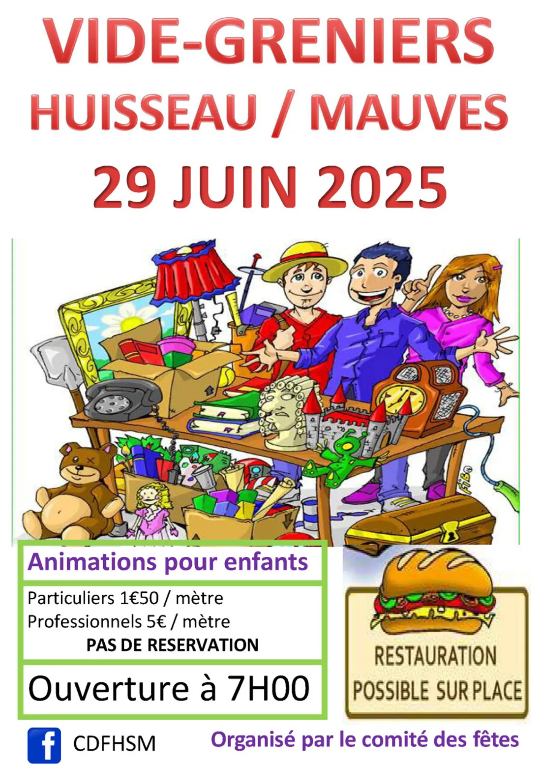 HUISSEAU-SUR-MAUVES (45) - Vide-greniers du comité des fêtes