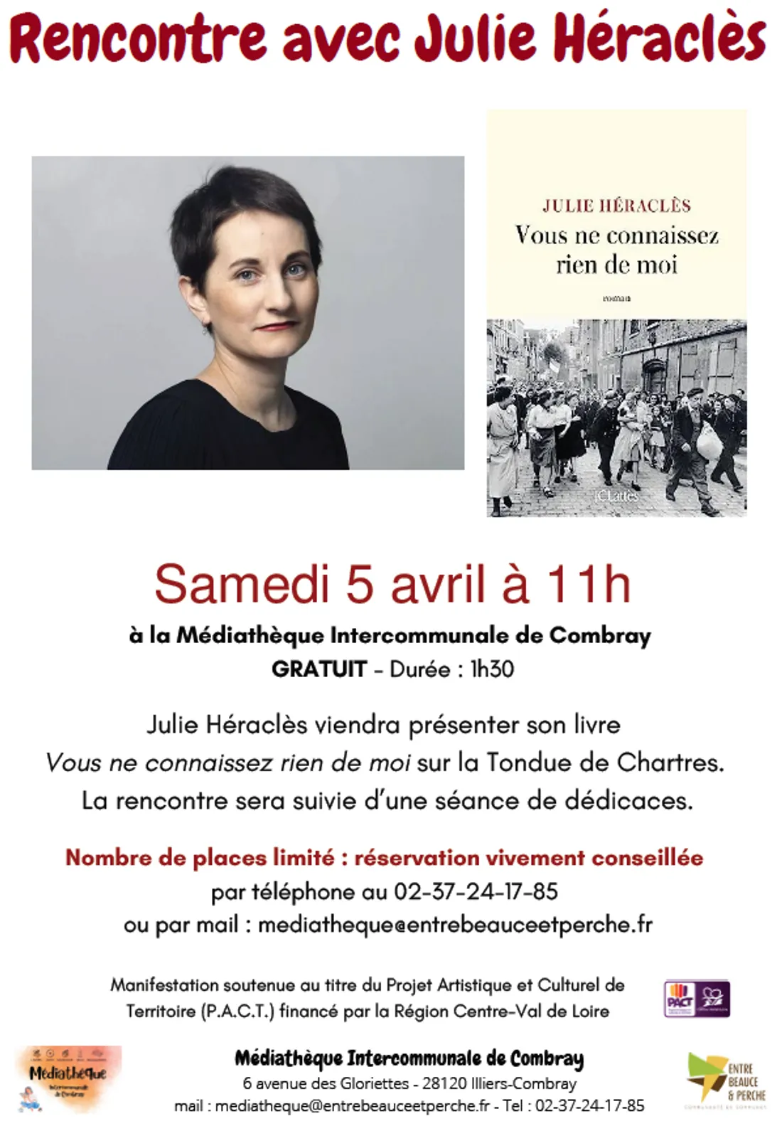 ILLIERS-COMBRAY - Rencontre d'auteur : Julie Héraclès