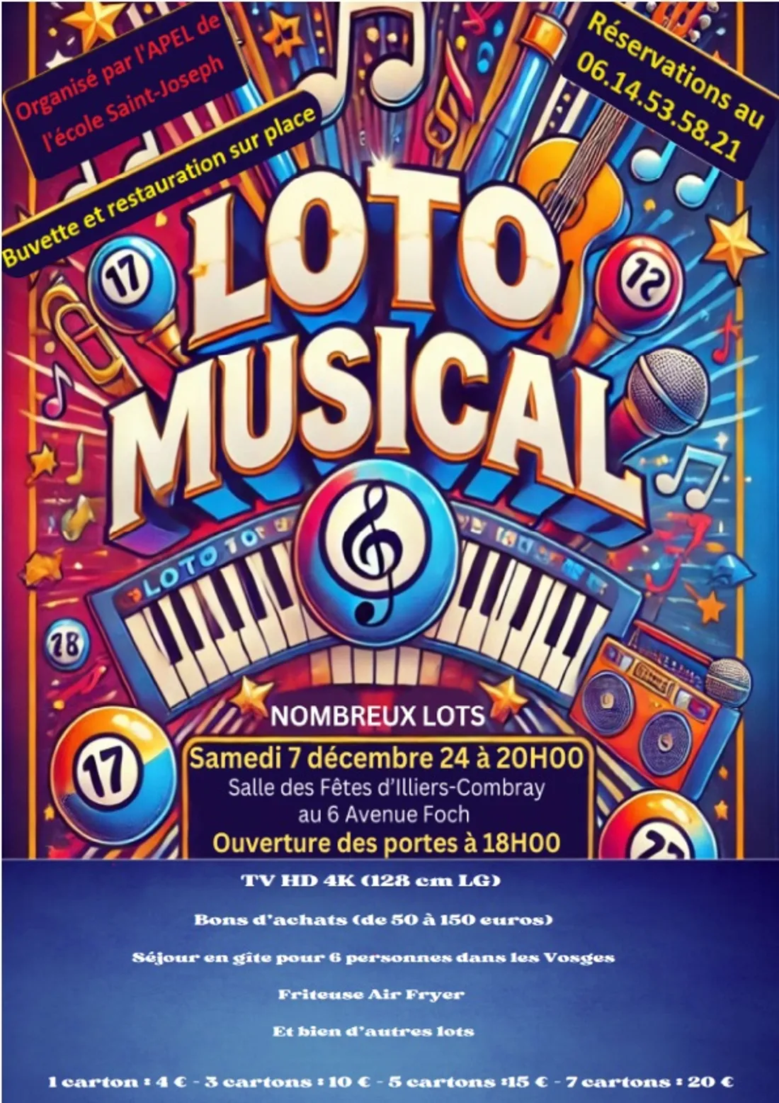 ILLIERS-COMBRAY - Loto musical de l'APEL École Saint Joseph