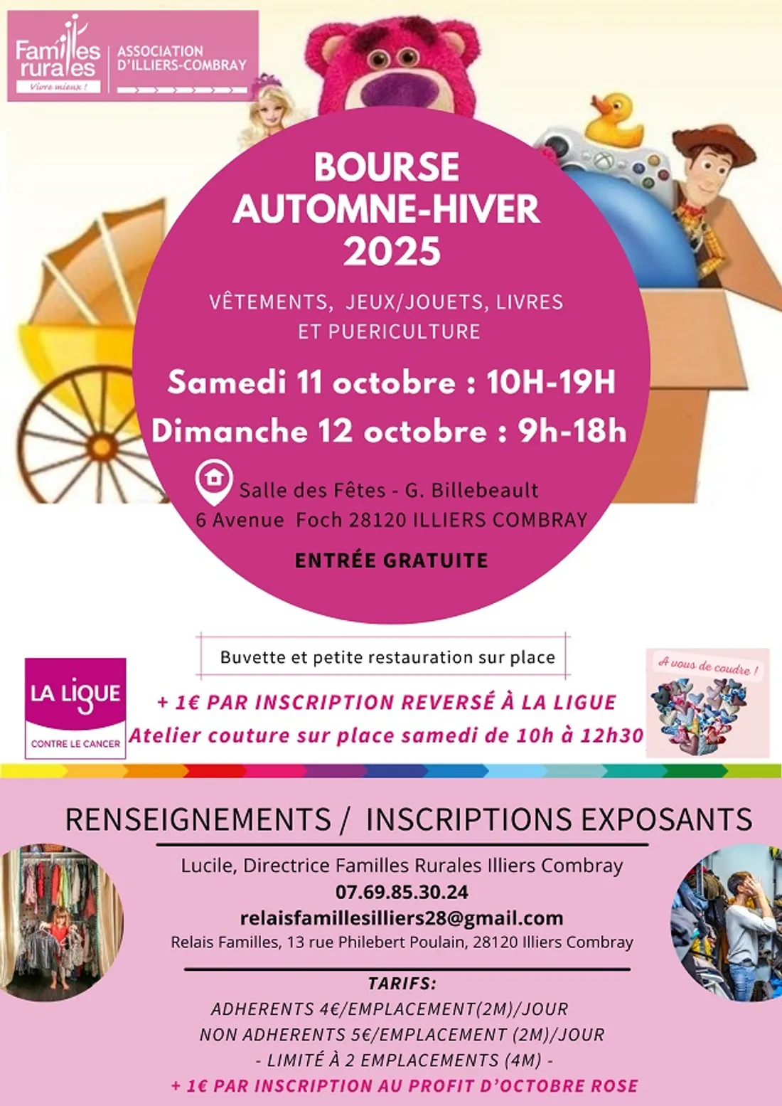 ILLIERS-COMBRAY - Bourse vêtements, jeux, livres et puériculture