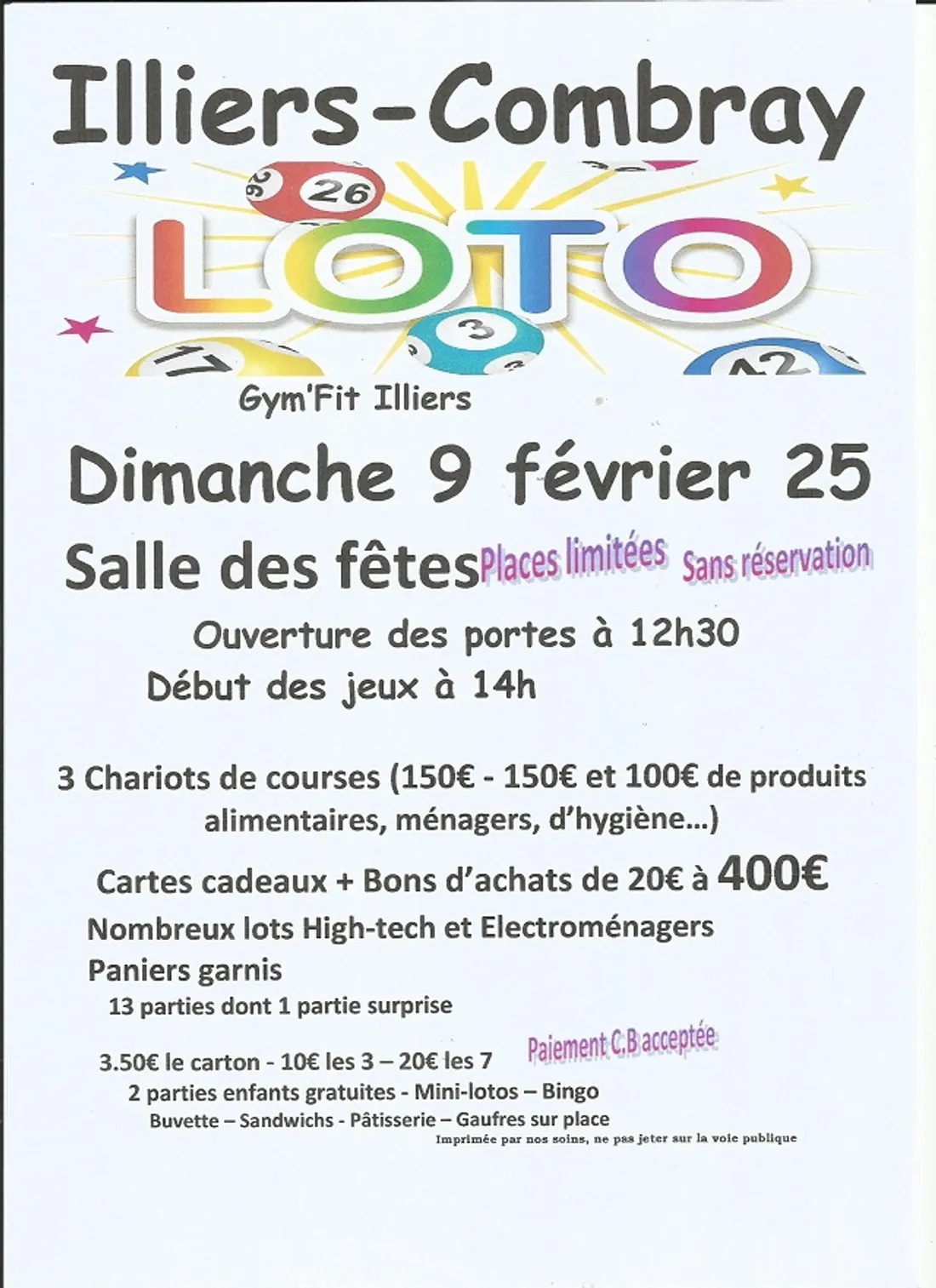 ILLIERS-COMBRAY - Loto de Gym'Fit Illiers