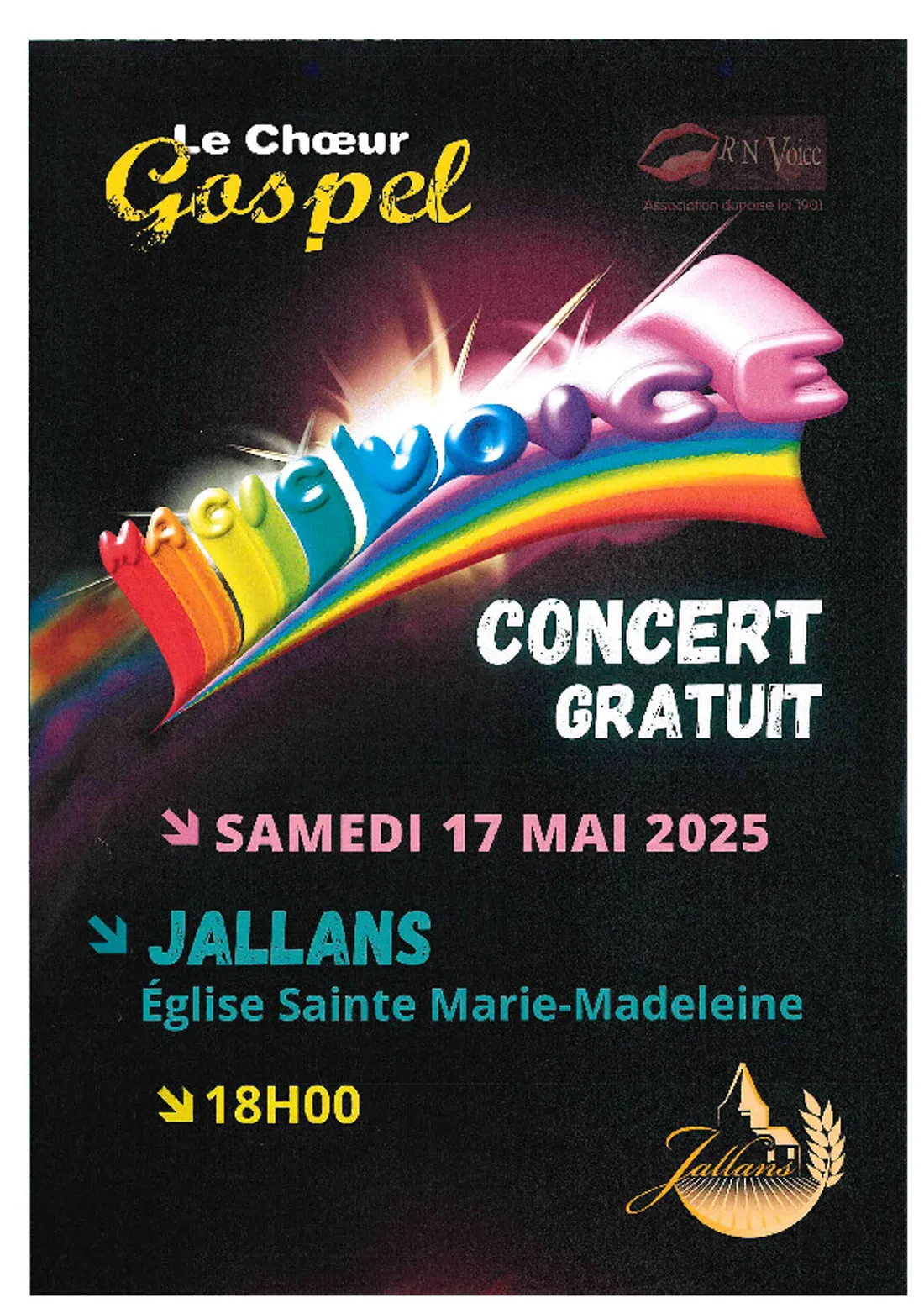 JALLANS - Concert : Le Chœur Gospel Magic Voice
