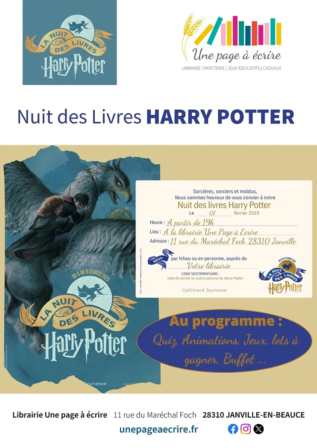 JANVILLE - Nuit des livres Harry Potter