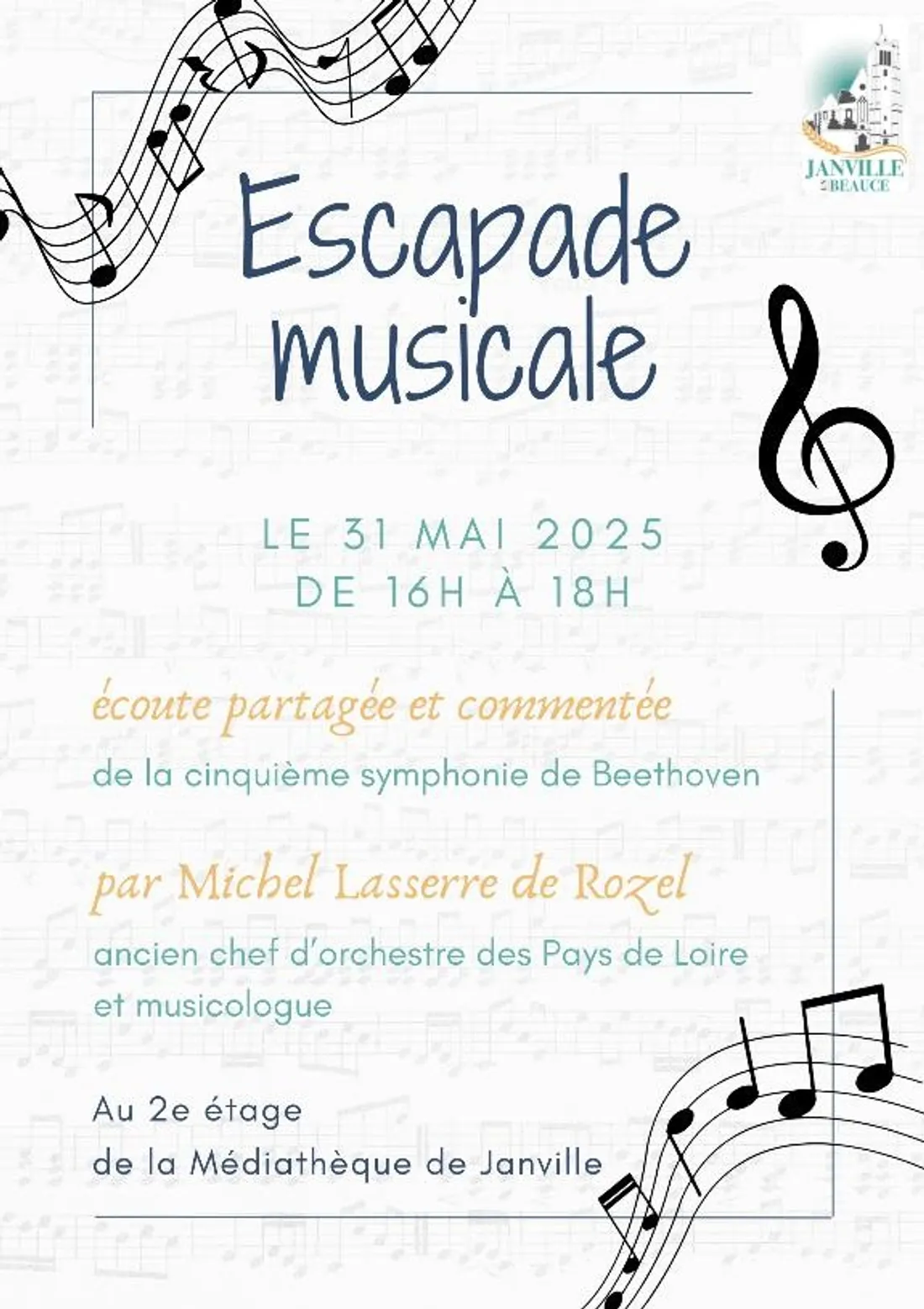 JANVILLE - Escapade musicale : écoute partagée et commentée de la 5e symphonie de Beethoven