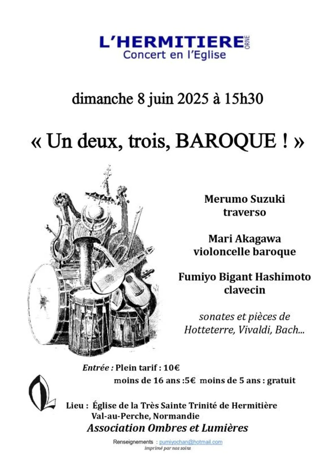 L'HERMITIÈRE (61) - Concert : Un deux, trois, baroque !