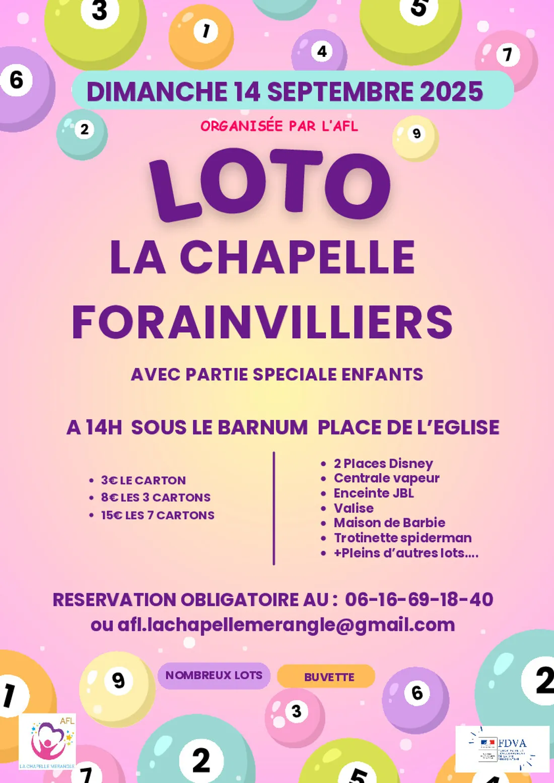 LA CHAPELLE-FORAINVILLIERS - Loto de l'AFL