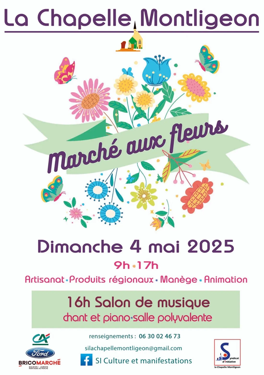 LA CHAPELLE-MONTLIGEON (61) - marché aux fleurs