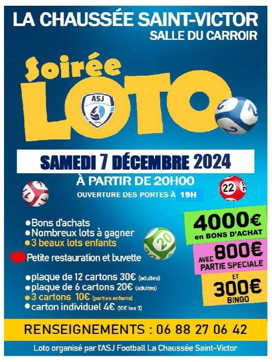LA CHAUSSÉE-SAINT-VICTOR (41) - Loto de l'ASJ Football