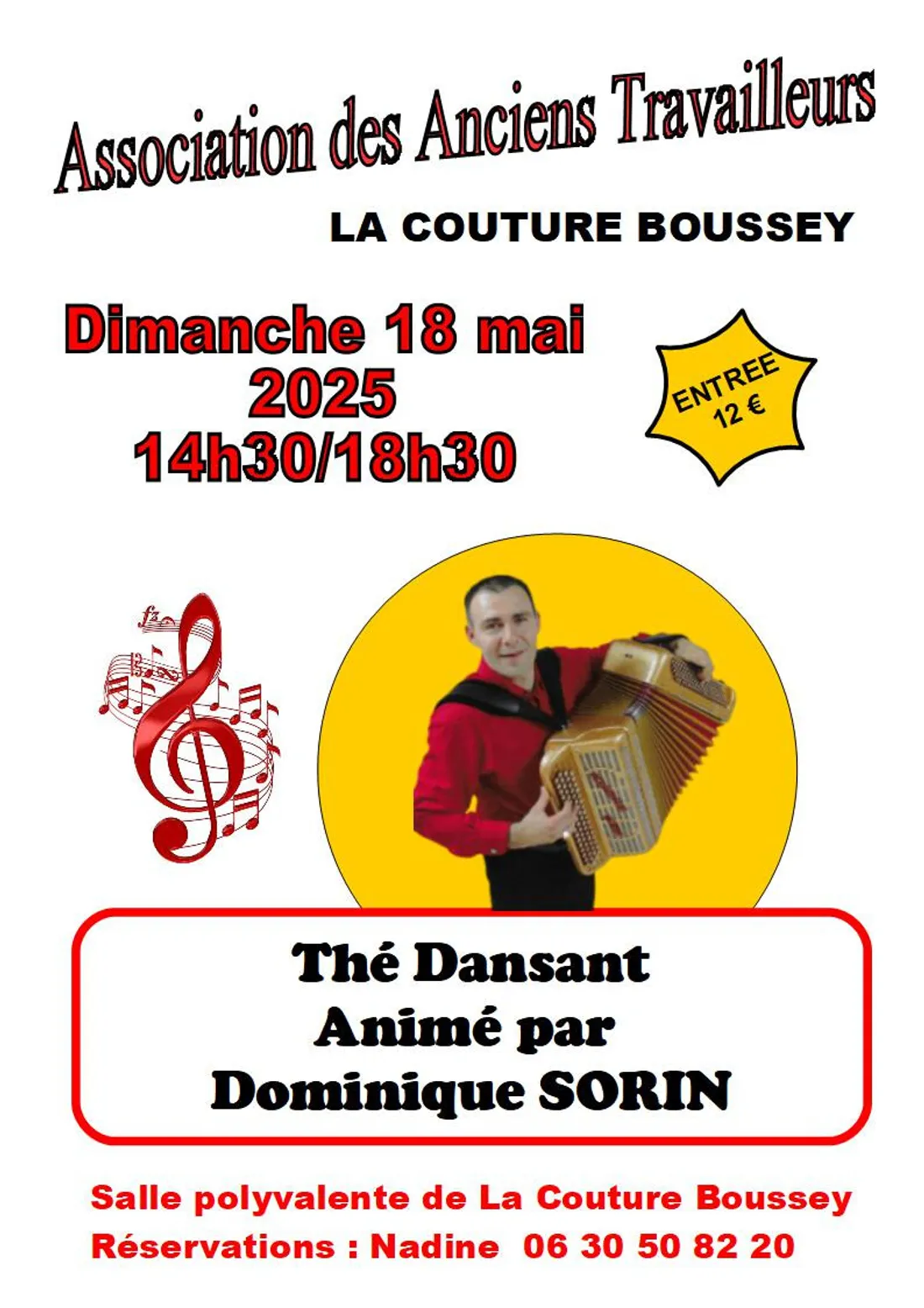 LA COUTURE-BOUSSEY (27) - Thé dansant avec Dominique Sorin