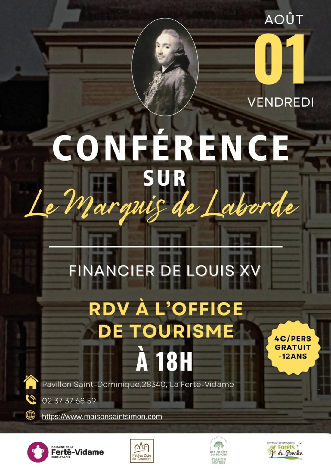 LA FERTÉ-VIDAME - Conférence : Le marquis de Laborde, financier de Louis XV