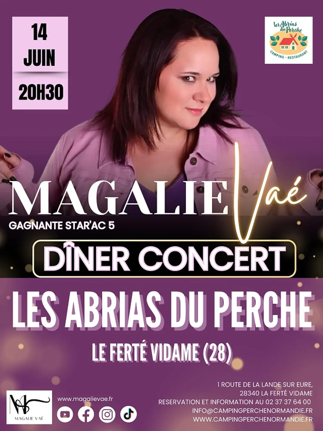 LA FERTÉ-VIDAME - Dîner concert avec Magalie Vaé
