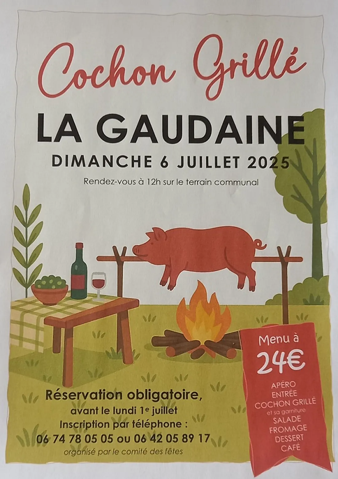 LA GAUDAINE - Cochon grillé du comité des fêtes