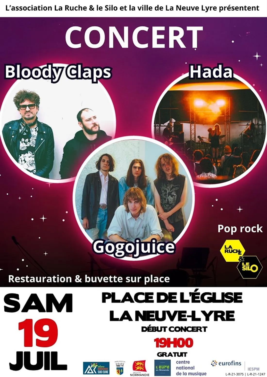 LA NEUVE-LYRE (27) - Concert : Bloody Claps + Hada + Gogo juice