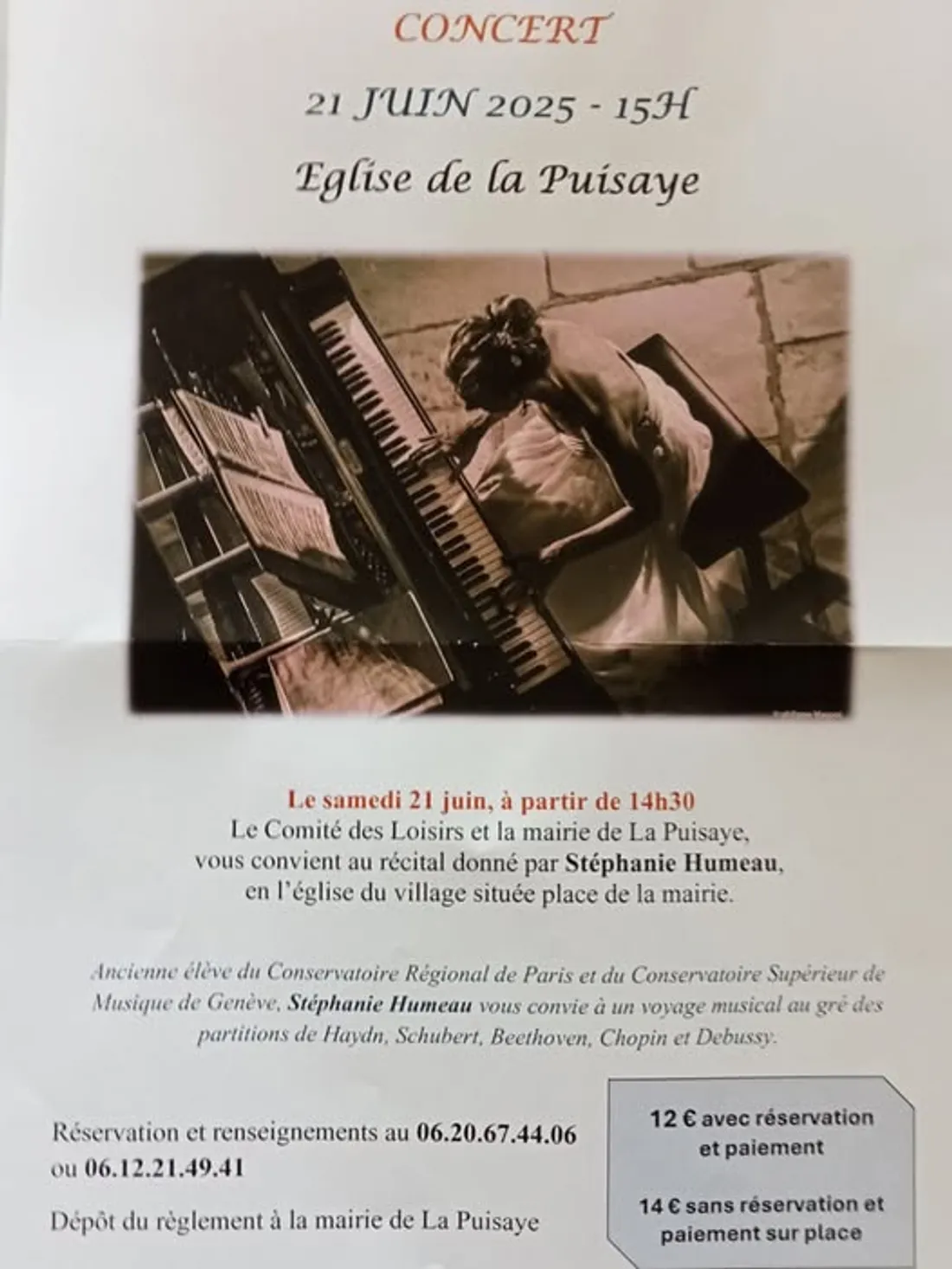 LA PUISAYE - Concert : Stéphanie Humeau
