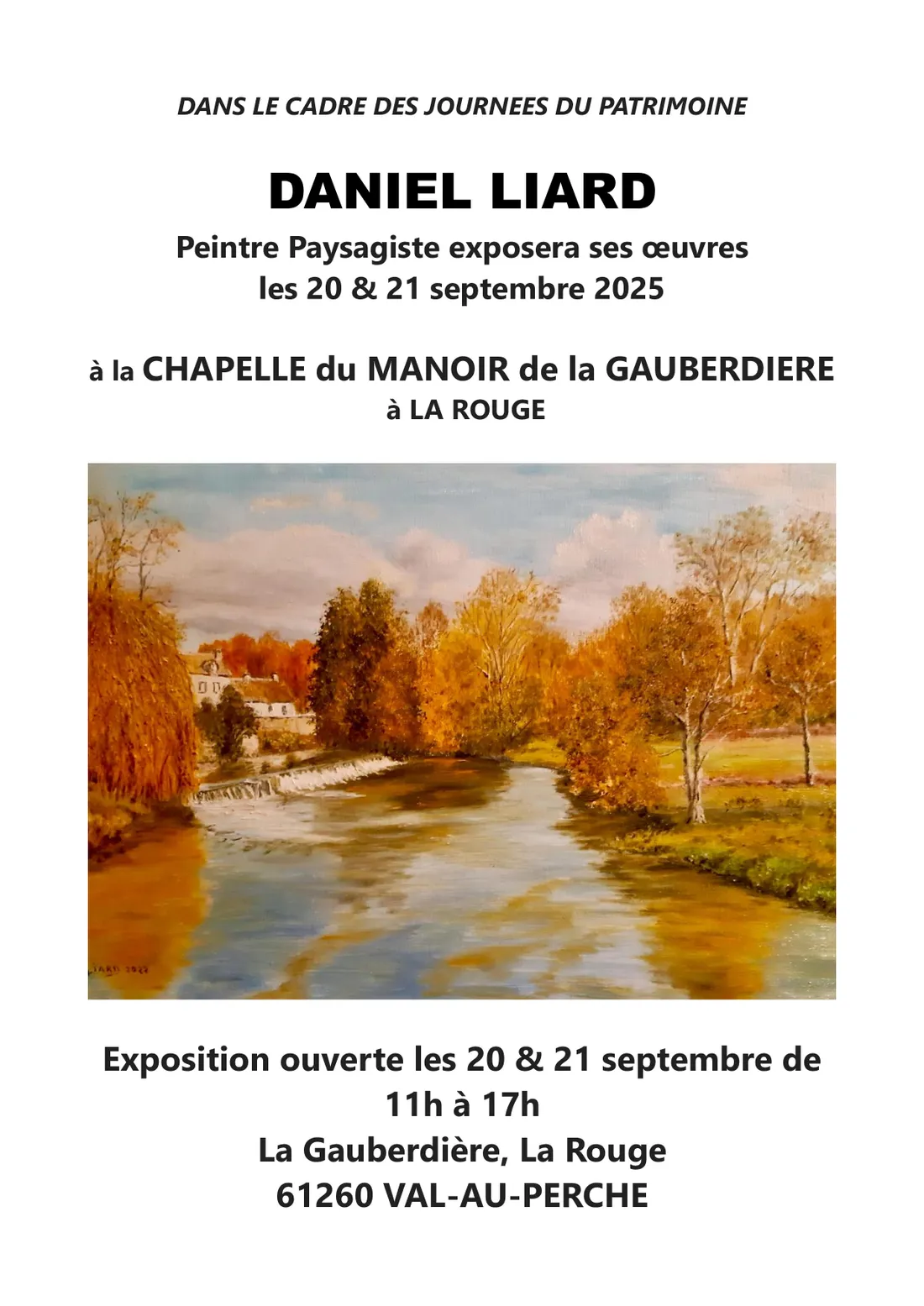 LA ROUGE (61) - Exposition : Daniel Liard, peintre paysagiste