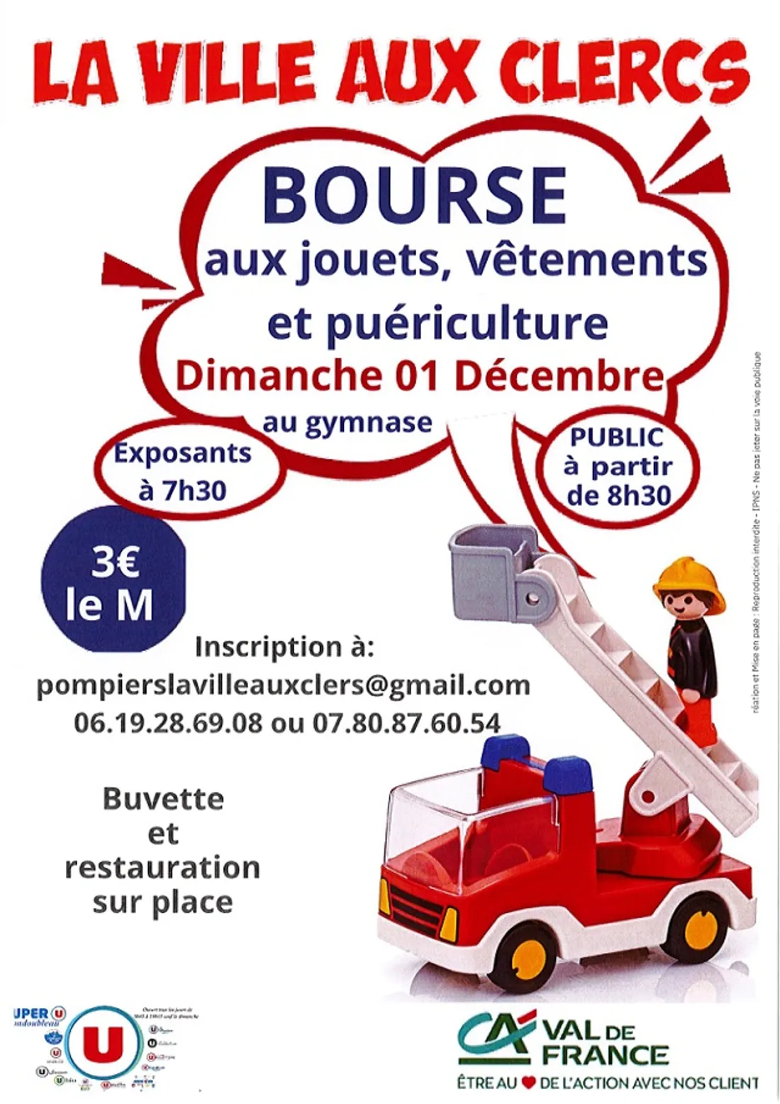 LA VILLE-AUX-CLERCS (41) - Bourse aux jouets, vêtements et puériculture